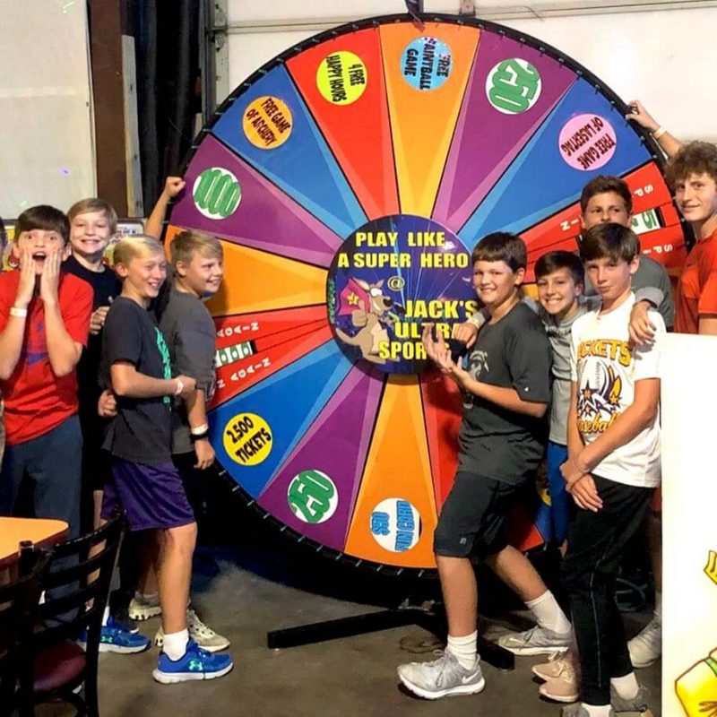 Birthday Prize Wheel Jack's Ultra Sports